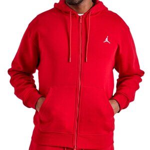 Air Jordan Nike Mens Full Zip Fleece Hoodie Sweatshirt Jacket FV7289 Red Medium